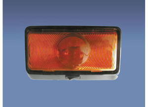 Creative Group - Porch Light W/switch Black Base & Amber Lens - CMD-007-50SAB