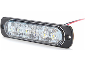 Custer - White Led Ultra Slim Strobe 6watt Cree 480 Lumens 41/2 In Long 19 Flash Patterns - STR61W