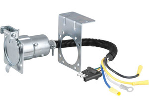 Curt - 4way Flat To 7way Round Car End Packaged Metal - 57185