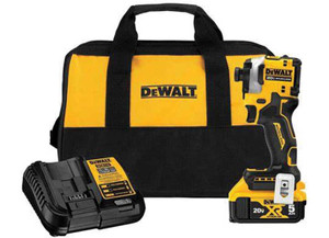 DeWalt Tools - 20v Atomic  Max Brushless Cordless 3speed 1/4in Impact Driver Kit - DCF850P1