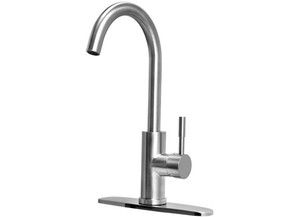 Dura Faucet - Streamline Gooseneck Rv Kitchen Faucet  Brushed Satin Nickel - DF-MK531LK-SN