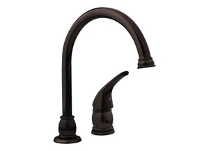 Dura Faucet - Designer Pedestal Goose Neck Rv Kitchen Faucet  Venetian Bronze - DF-NMK301-VB