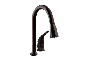 Dura Faucet - Pulldown Rv Kitchen Faucet  Venetian Bronze - DF-NMK503-VB