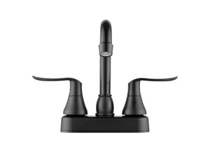 Dura Faucet - Elegant Arc Spout Rv Bar Faucet  Matte Black - DF-PB155LH-MB