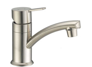 Dura Faucet - Modern Single Lever Centerset Rv Lavatory Faucet  Brushed Satin Nickel - DF-PL200M-SN