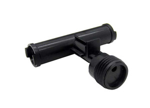 Dura Faucet - Rv Shower Diverter Tee Replacement  Black - DF-RK900-BK