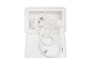 Dura Faucet - Rv Exterior Shower Box Kit  White - DF-SA170-WT