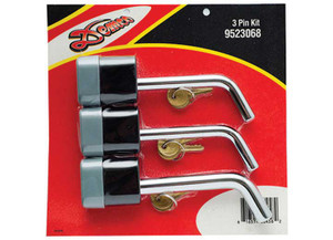Demco - Locking Pin Kit F/tow Bar To Motorhome & Towbar To Baseplate3pk - 9523068