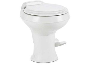 Dometic - 410 Complete Rv Toilet W/ Ceramic Bowl Standard Height  White - 9610008259