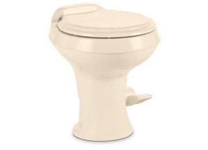 Dometic - 410 Complete Rv Toilet W/ Ceramic Bowl Standard Height  Bone - 9610008260