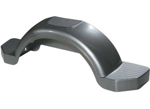 Draw-Tite - Plastic Trailer Fender W/top & Side Steps 14in Tire Size Silver - 8594