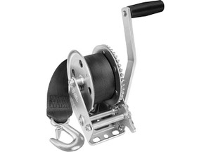 Draw-Tite - 1500lb Trailer Winch Single Speed W/20ft Strap - 142203
