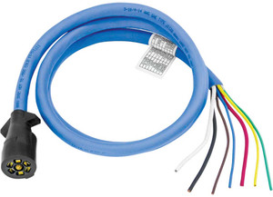 Draw-Tite - 7way Molded Trailer End W/10ft Cable Heavy Duty Cold Weather Insulated Blue Si - 54006-015