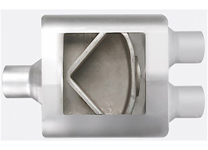 Different Trends - 4.00inx10.00inx7.00in Center/dual Flowsound Muffler 3.00in Id / 2.50in Od - 730402