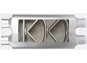 Different Trends - 4.00inx10.00inx17.00in Dual/dual Flowsound Muffler 2.50in Id / 2.50in Od - 8D25D25-17