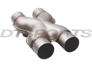 Different Trends - Aluminized X Pipe 2.50in Id / 2.50in Od - AX2525