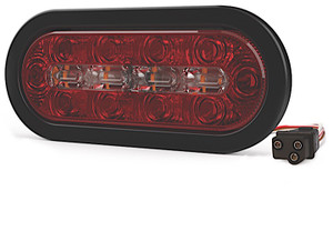 Ecco Safety Group - Directional 6in Oval Sttrwarning Combo 1224 Vdc Pl3 Connector Amber/white - ED3060AW