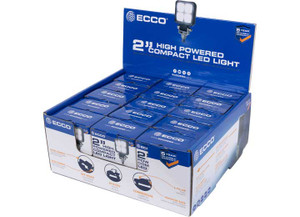 Ecco Safety Group - 30 Count Counter Pack  Led Worklamp 2in Square W/(8) 2.5watt Led's Per Light - EW2B2P-CP