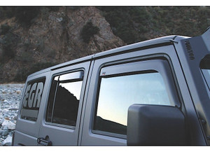 EGR - 0716 Wrangler Jk 4pc In Channel Slimline Window Visors Dark Smoke - 575151