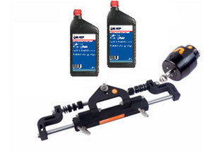 Engineered - 175hp Hydraulic Steering Kit W/front Mount Helmcylinder And 2qt Oil - OH-175-OT-EMP