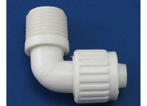 Esco Elkhart Supply - Flairit 3/8 P X 1/2 Mpt Elbow  Barcoded - 16799