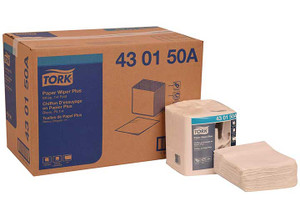 TORK - Paper Wiper Plus 1/4 Fold 1ply 12.5inx13in Paper/drc White 12x90 - 430150A