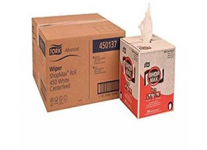 TORK - Advanced Shopmax Wiper 450 Centerfeed Selfdispensing Box 1ply Drc 9inx13in White 4x200 - 450137