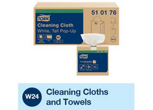 TORK - Cleaning Cloth Popup Box 1ply 8.27inx16.125in White 10x100 - 510176