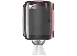TORK - Performance Centerfeed Dispenser Red/smoke 1/cs - 659028