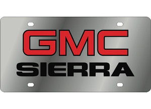 Eurosport - Red Gmc Logo Above Black Letters Sierra On A Stainless Steel Plate - 1604-1