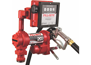 Fill-Rite - 12v Dc 20 Gpm Fuel Transfer Pump With Mechanical Meter & Manual Nozzle - FR4211H