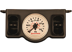 Firestone - Plastic Dual Pneumatic White Gauge - 2574