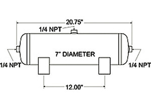 Firestone - Air Tank 3 Gal 3 Port - 9148