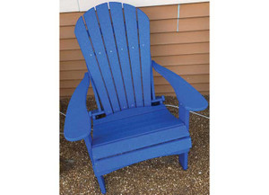 Green Country Decor - Folding Adirondack Burns Blue - ACF-BURNBL