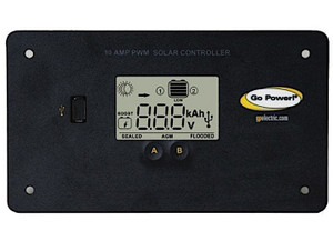 Go Power! - Gppwm10fm 10 Amp Flush Mounted Pwm Digital Solar Controller W/usb Port - 80503