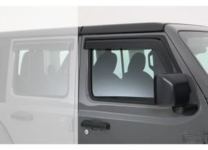 GT Styling Corporation - 18c Wrangler Ventguard 2pc Front Doors Smoke - 80644S