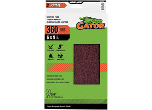 Gator Finishing - Scuffing Pads 360 Grit 6 In X 9 In 3 Pk - 8223043