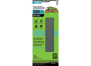 Gator Finishing - Clampon Waterproof Sanding Sheets 1000 Grit 32/3 In X 9 In 5 Pk - 8268043