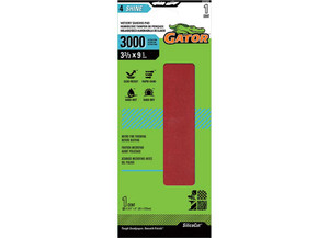 Gator Finishing - Hook And Loop Sanding Pad 3000 Grit 32/3 In X 9 In 1 Pk - 8323043