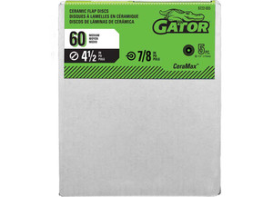 Gator Finishing - Ceramic Flap Wheel 60 Grit 41/2 In 5 Pk - 9722035
