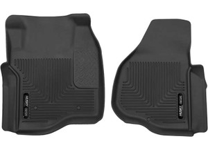 Husky Liner - 1116 Super Duty F250/350/450 Std/ext/crew Cab W/o Man Transfer Case Front Xact Floor Liners Black - 53301