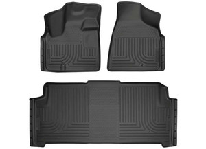 Husky Liner - 0820 Grand Caravan Front & 2nd Row Weatherbeater Floor Liner Black - 93691