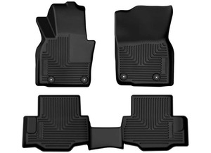 Husky Liner - 2424 Mazda Cx90 Wb Fr & 2nd Row Floor Liner 3 Pc Set Black - 95481