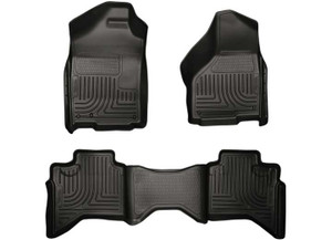 Husky Liner - 0208 Ram 1500 Quad/0309 Ram 2500/3500 Quad Cab Weatherbeaters Front & 2nd Seat Floor Liners Black - 98031