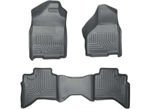 Husky Liner - 0208 Ram 1500 Quad/0309 Ram 2500/3500 Quad Cab Weatherbeaters Front & 2nd Seat Floor Liners Grey - 98032