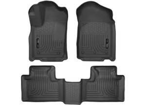 Husky Liner - 1115 Durango/grand Cherokee Weatherbeater Front & 2nd Seat Floor Liners Black - 99051