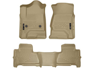 Husky Liner - 1520 Tahoe/yukon Front & 2nd Seat Floor Liners Weatherbeater Series Tan - 99203