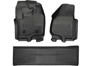 Husky Liner - 1216 F250/f350/f450 Super Duty Crew Cab(w/o Man Transfer) Front/2nd Seat Floor Liners Black - 99711