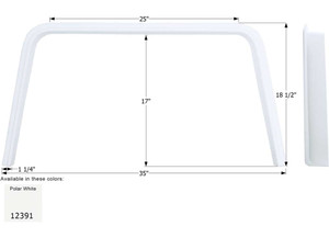 Icon - Fender Skirt Single Coachmen Fs2391 Polar White - 12391