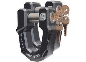 InfiniteRule Security - Aluminum Dring Shackle W/locking Pin Black2pk - 71514-BX